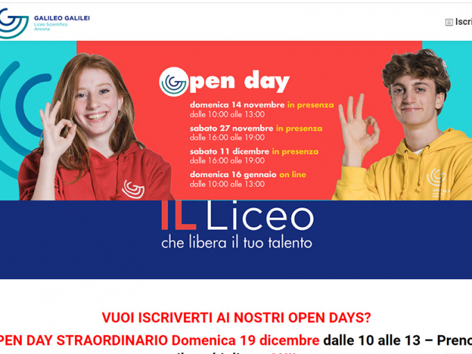 Liceo G. Galilei Ancona Landing page